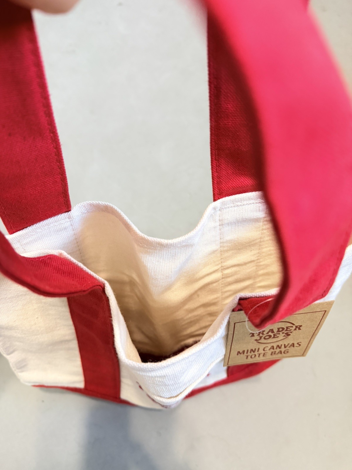 Trader Joe’s – Mini Canvas Tote Bag – Red – Holiday 2025 -Limited Edition Rare