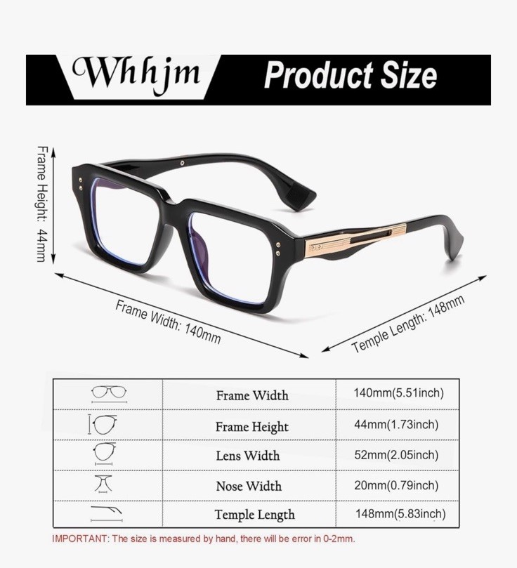 Rectangle Blue Light Blocking Glasses 90’s Retro Square Glasses For Men/Women