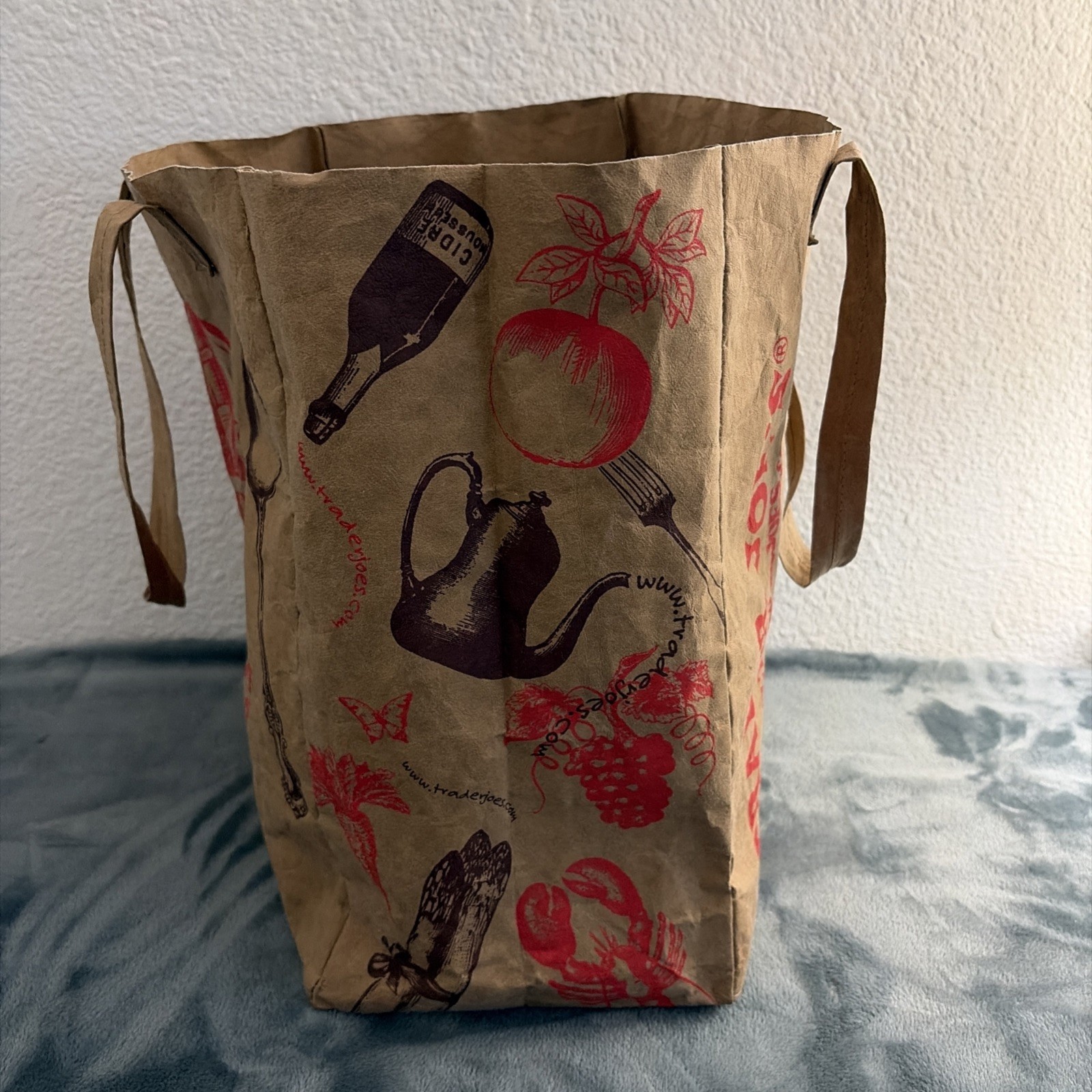 Trader Joe’s Washable Reusable Paper Shopping Bag Brown