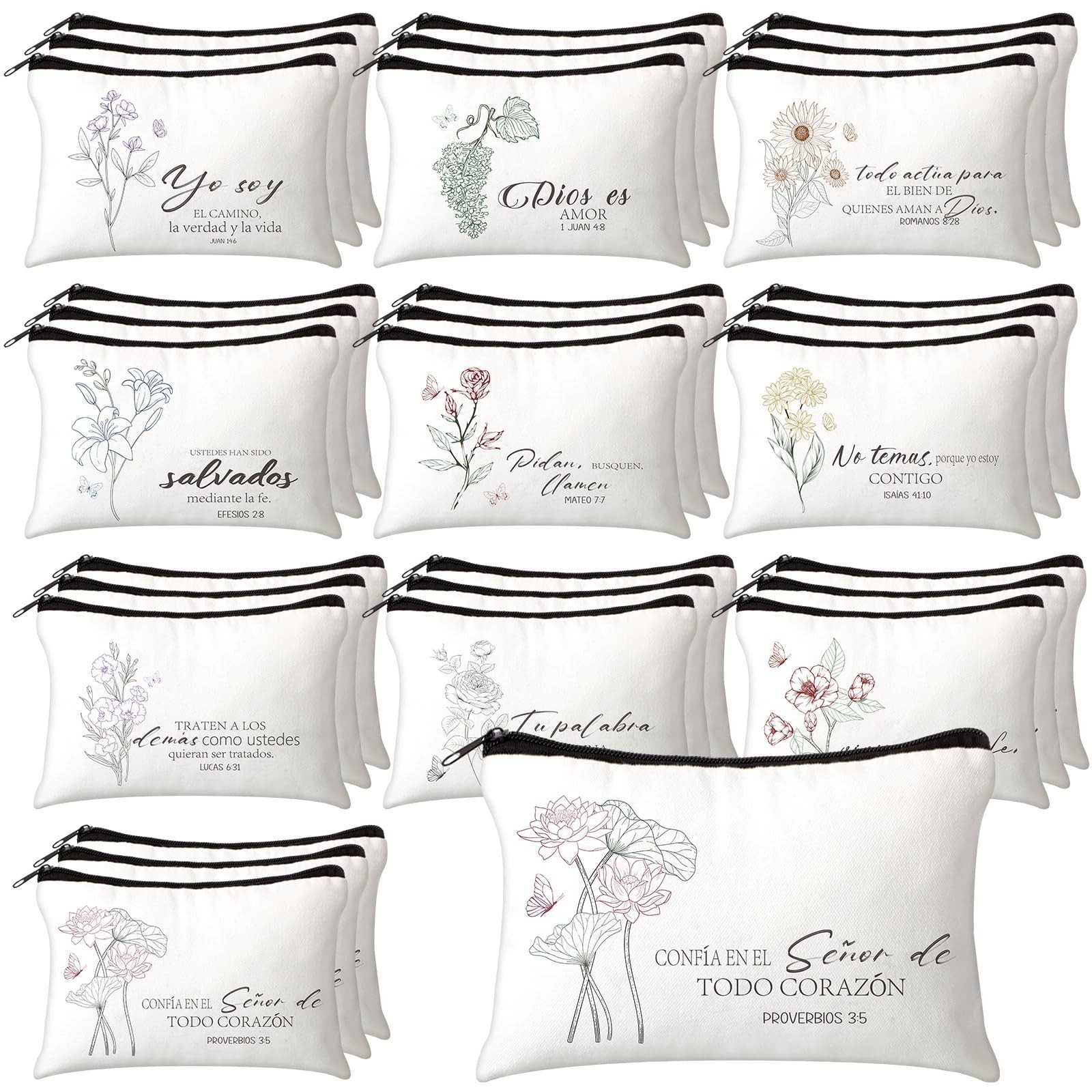 FuWeave 30 Pcs Spanish Christian Easter Gifts for Women Bulk as picture shown