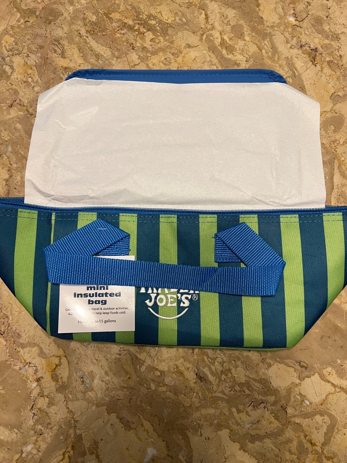 trader joes mini insulated tote bag