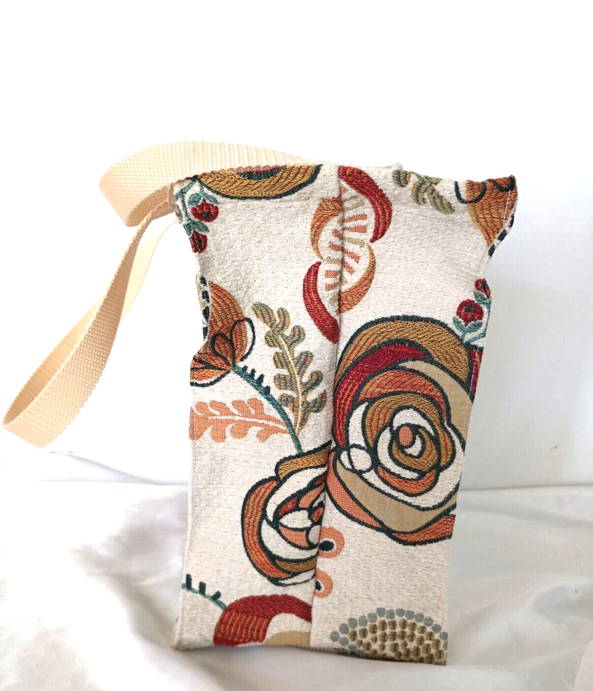 New Custom Reusable Shopping/ Tote Bag Washable Cloth Floral Unlined 12″ x 15″