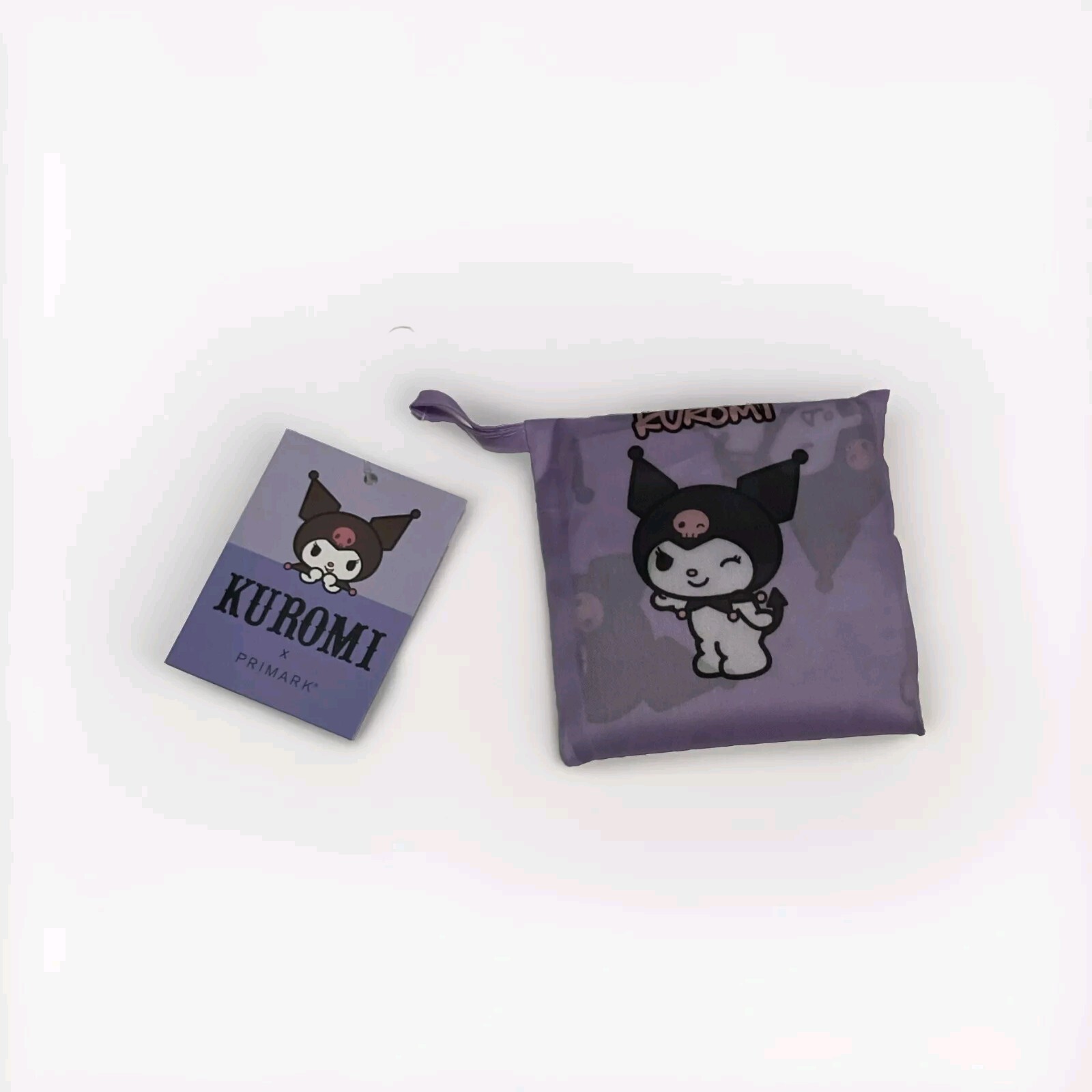 PRIMARK Kuromi Tote Bag Folding Foldaway Sanrio Purple New Rabbit Lavender