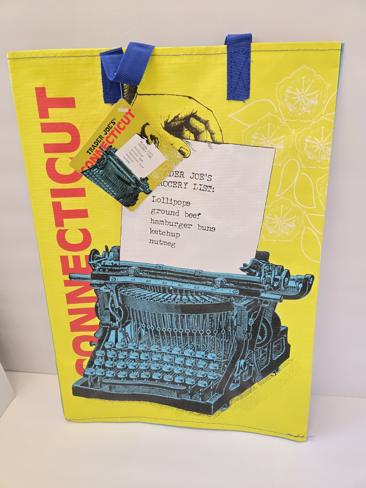 Trader Joe’s Connecticut Regional Reusable Shopping Tote Bag NWT Free Shipping