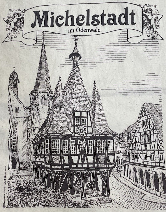 Michelstadt im Odenwald Cotton Shopping Bag Tote 15″ x 14-1/2″ Double Handles