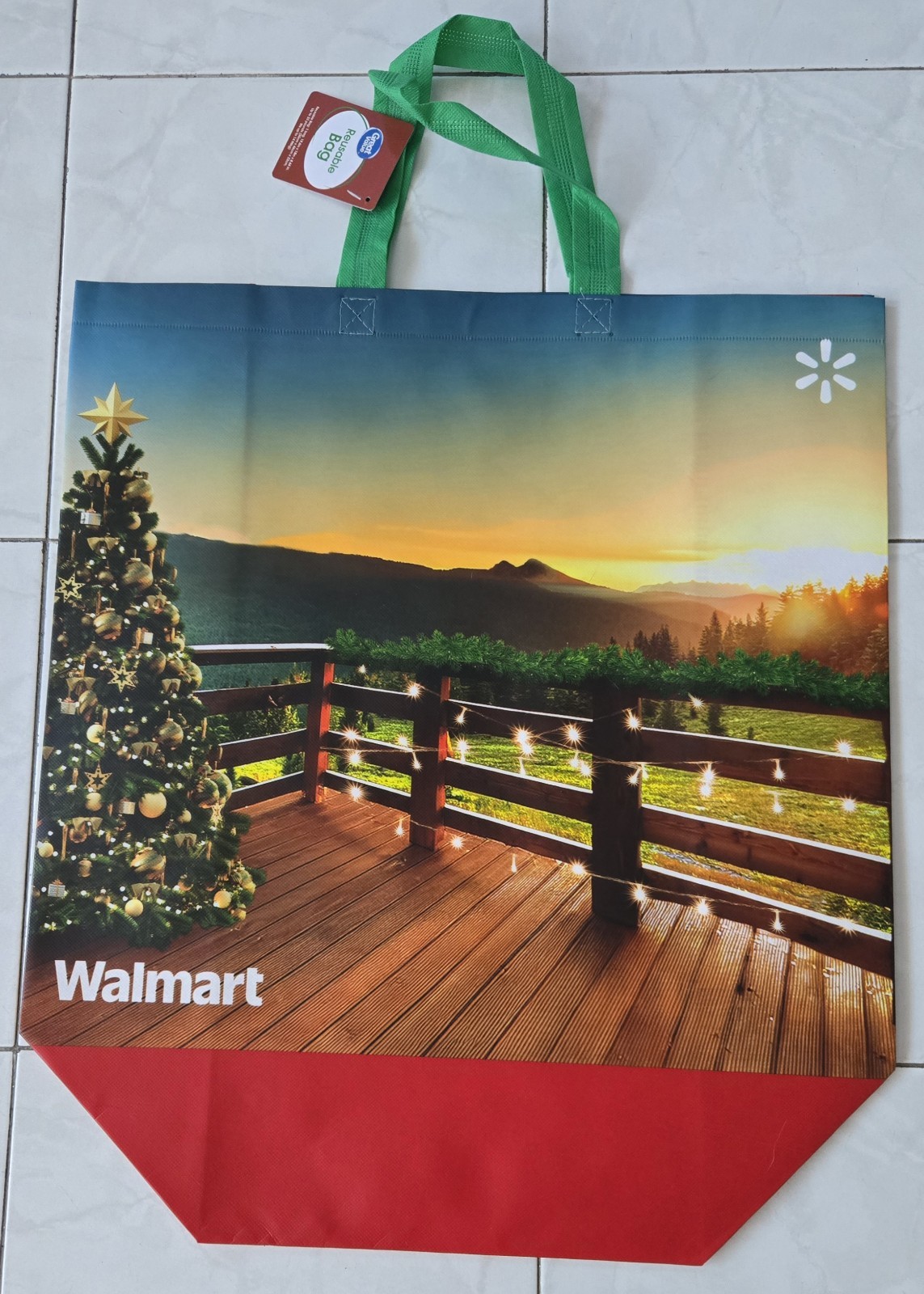 Puerto Rico Christmas Limited Edition XL Walmart Reusable Bag Christmas On Deck