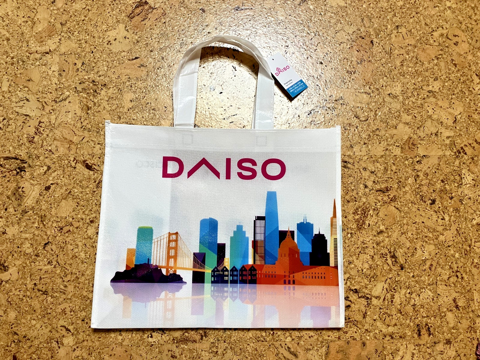 DAISO Reusable Shopping Tote Bag – SAN FRANCISCO – 12×15 NEW w/TAG US SELLER