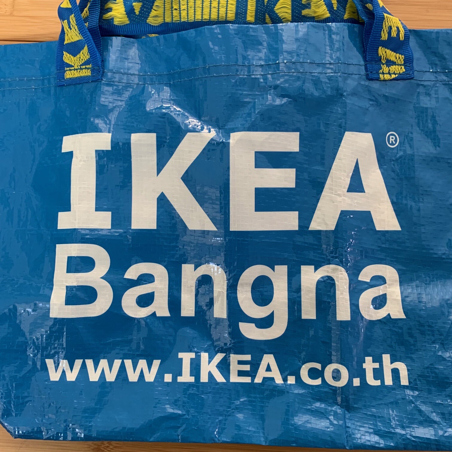 Promo IKEA Bangna Thailand BRATTBY FRAKTA Small Blue Shopping Tote Bag 3.5 Gal