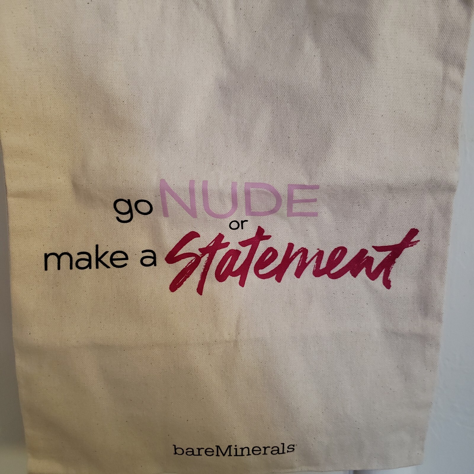 Bare Minerals Fun Lip Graphic Logo Reusable Canvas Tote Bag