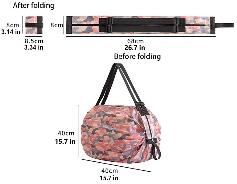 Reusable Grocery Bags with Handles Foldable Shopping Bags, Large Storage Bag
