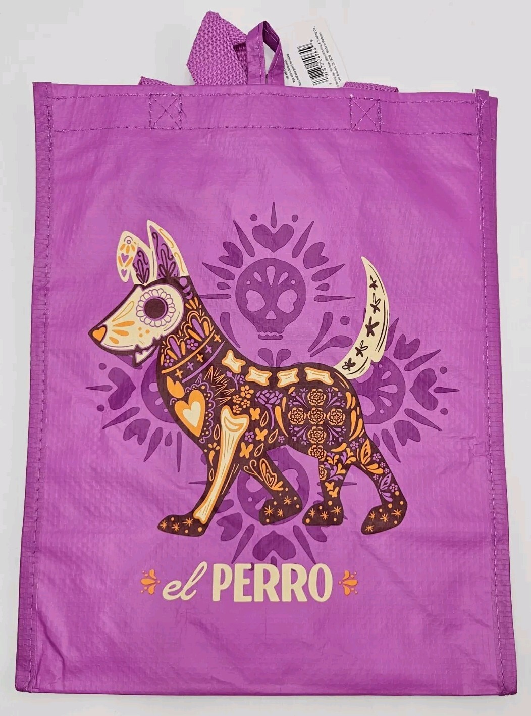 HEB Destination Holiday Dia de los Muertos El Perro Reusable Bag Small 10″×13″