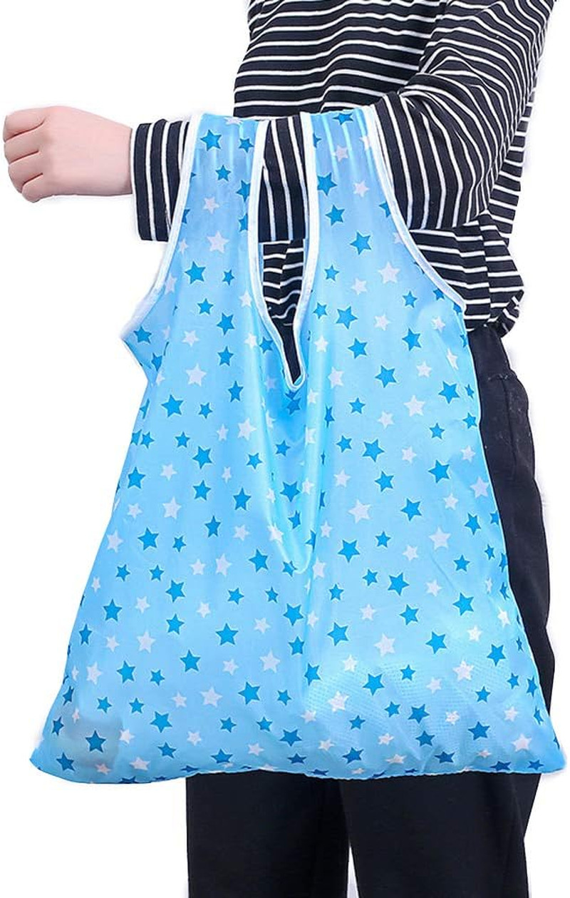 Foldable Reusable Grocery Shopping Tote Bags, 6 Pack Eco-friendly Travel Recycle