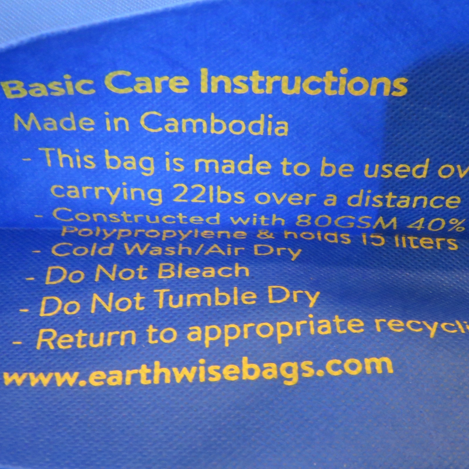 Lot 5 NEW NWOT Walmart Reusable XLarge Tote Bags abt. 18″ L x 17 “T x 7” D
