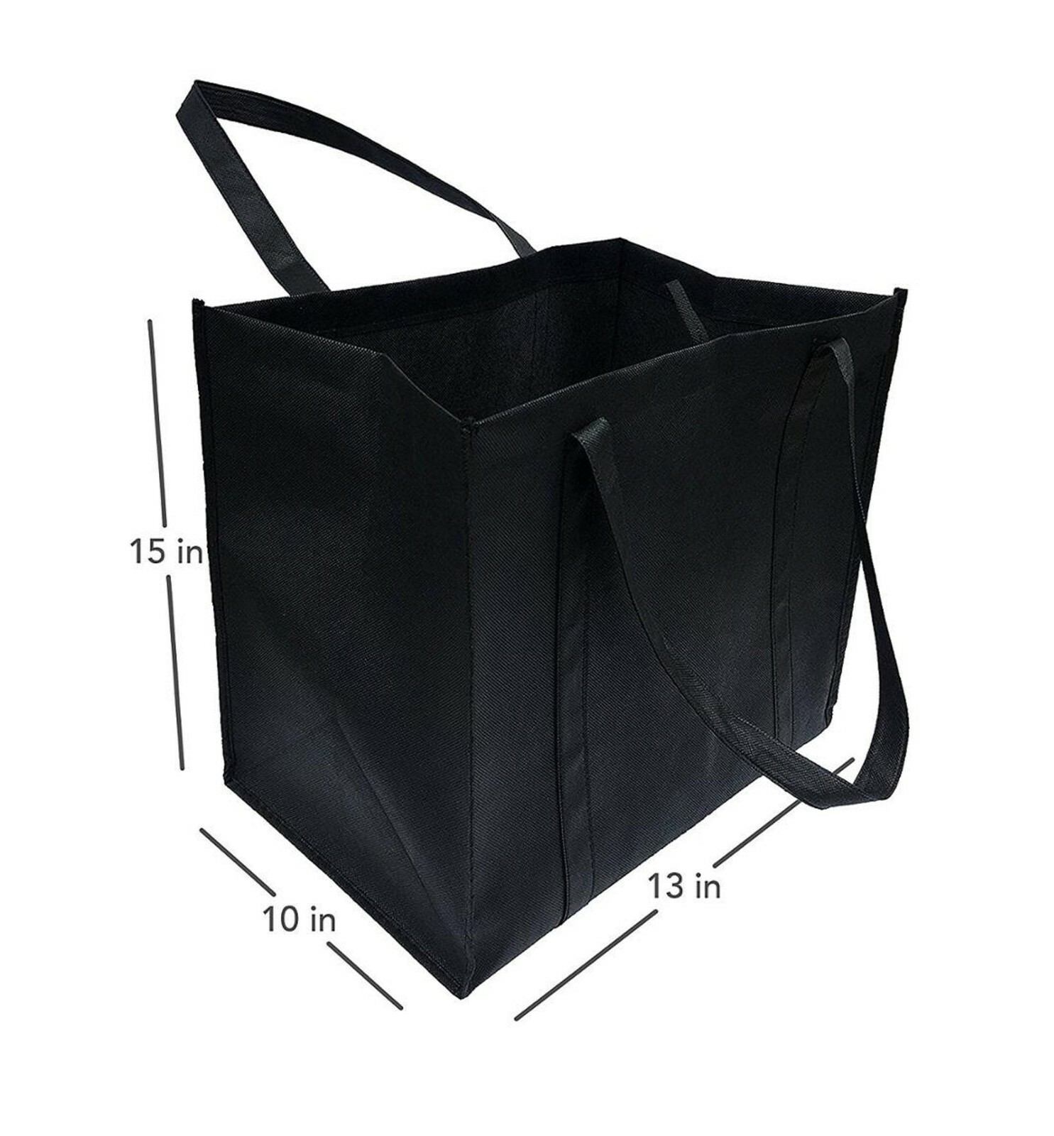 4Pcs Pack Reusable Grocery shopping tote bag,Eco friendly 13X10X15 heavy duty