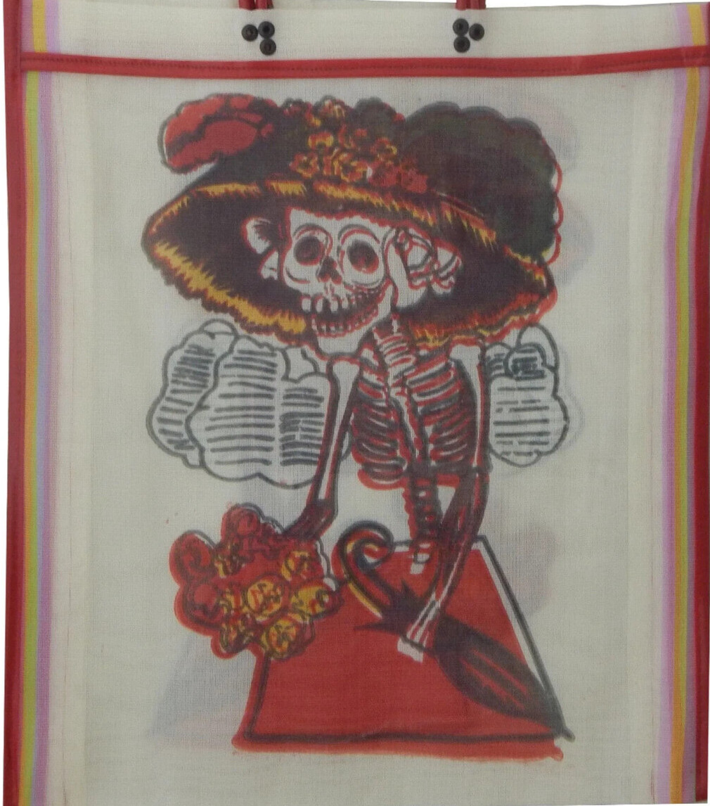 Mexican Catrina Day of the Dead Tote Bag Reusable Shopping Bag # 219