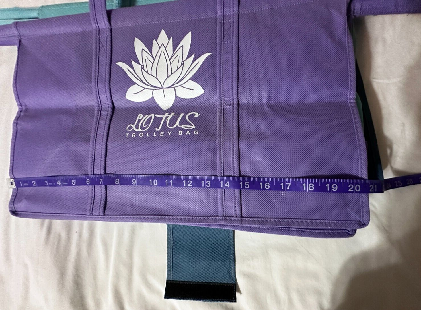 Lotus Trolley Grocery Bags 3 Bag Set Reusuable Washable 1 Cooler Bag