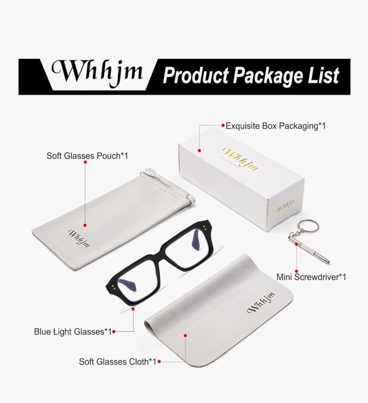 Rectangle Blue Light Blocking Glasses 90’s Retro Square Glasses For Men/Women