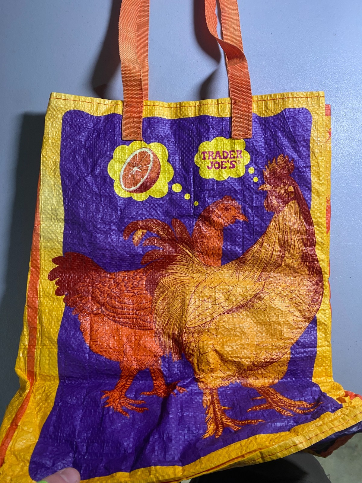 NWT Trader Joe’s Rare “Mandarin Orange Chicken” Reusable shopping Bag