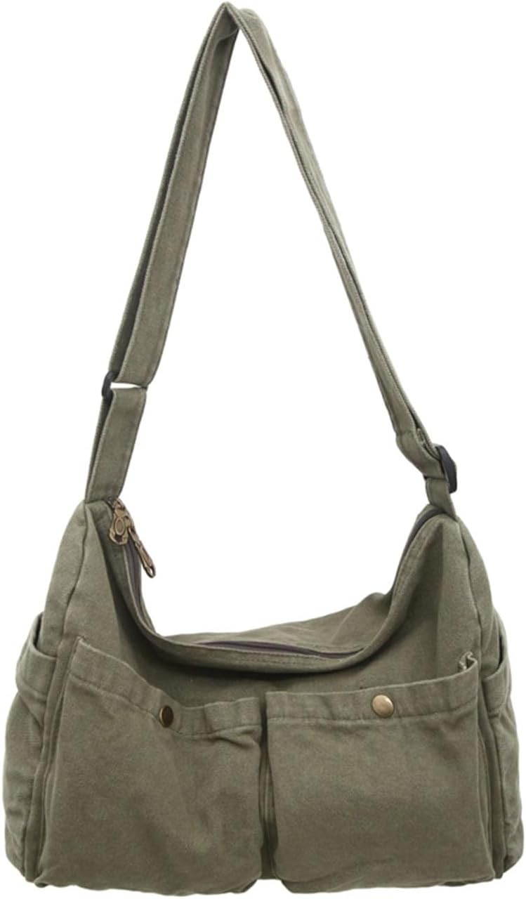 Canvas Menr Bag Cute Crossbody Tote Bag Shoulder for Women Men