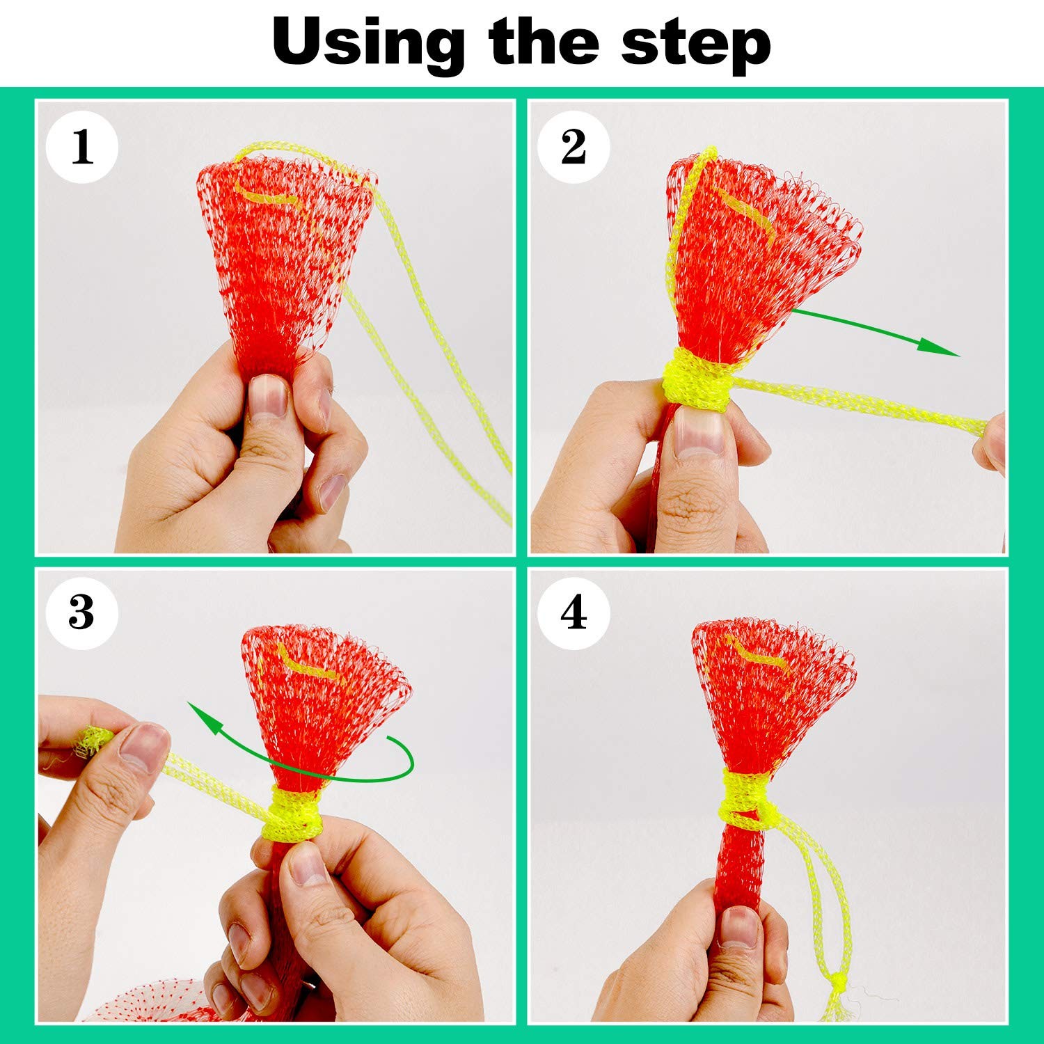 ZAUGONTW Resuable Nylon Mesh Bags, Hanging Watermelon Nets One Size, Red