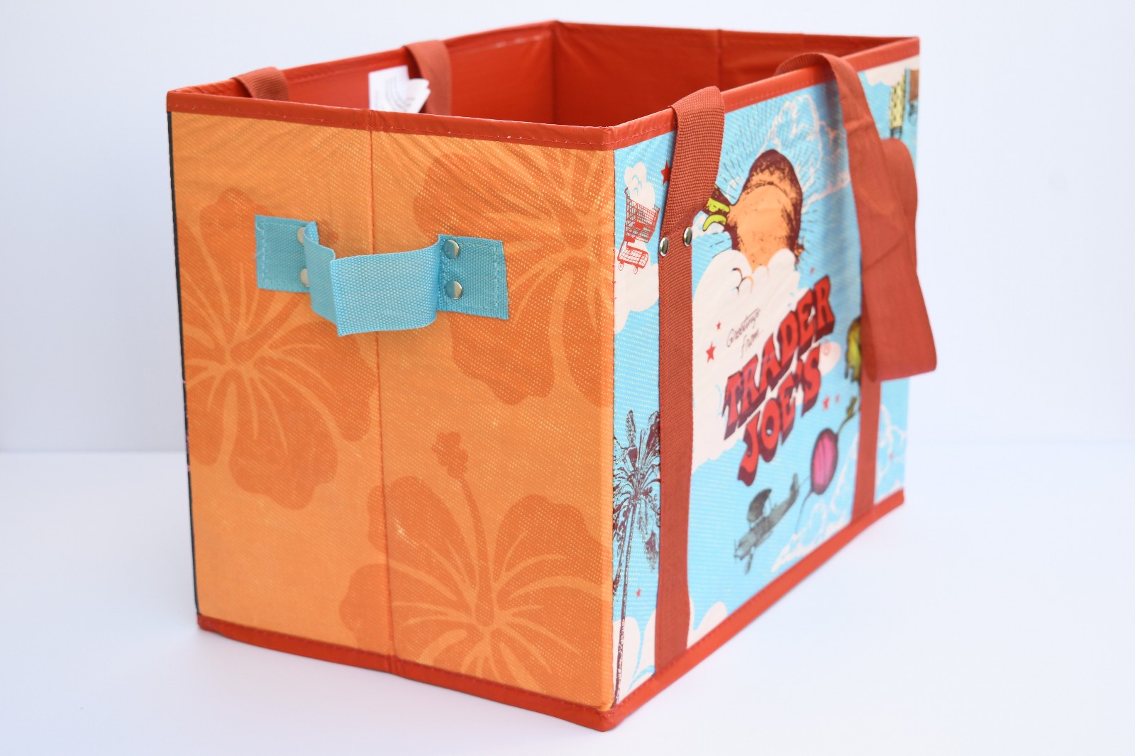 New Trader Joe’s Stand Up Collapsible Reusable Grocery Tote Shopping Bag