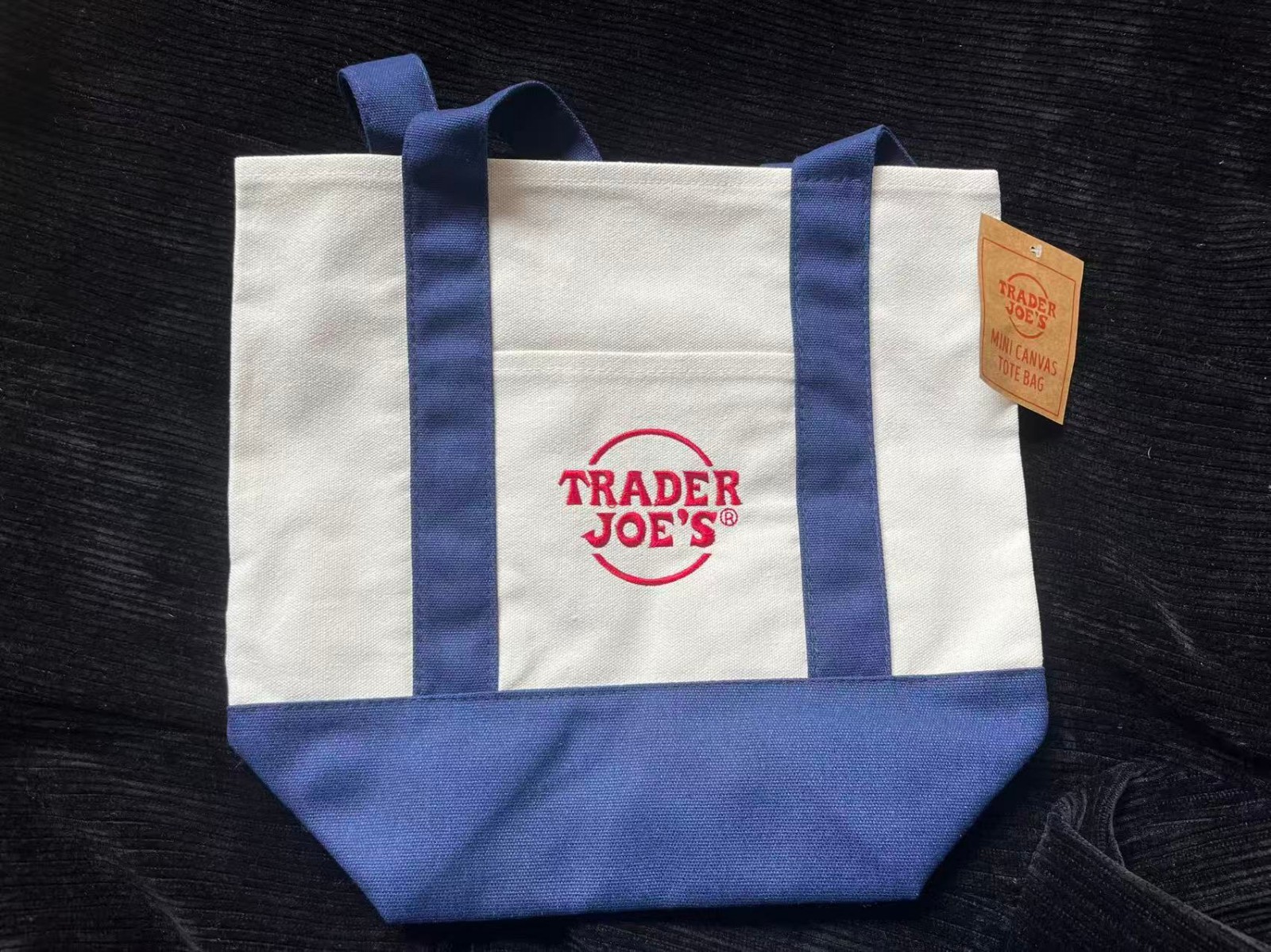 Nine colors Trader Joe’s Mini Pastel Canvas Tote Bag Simple canvas bag Foldable