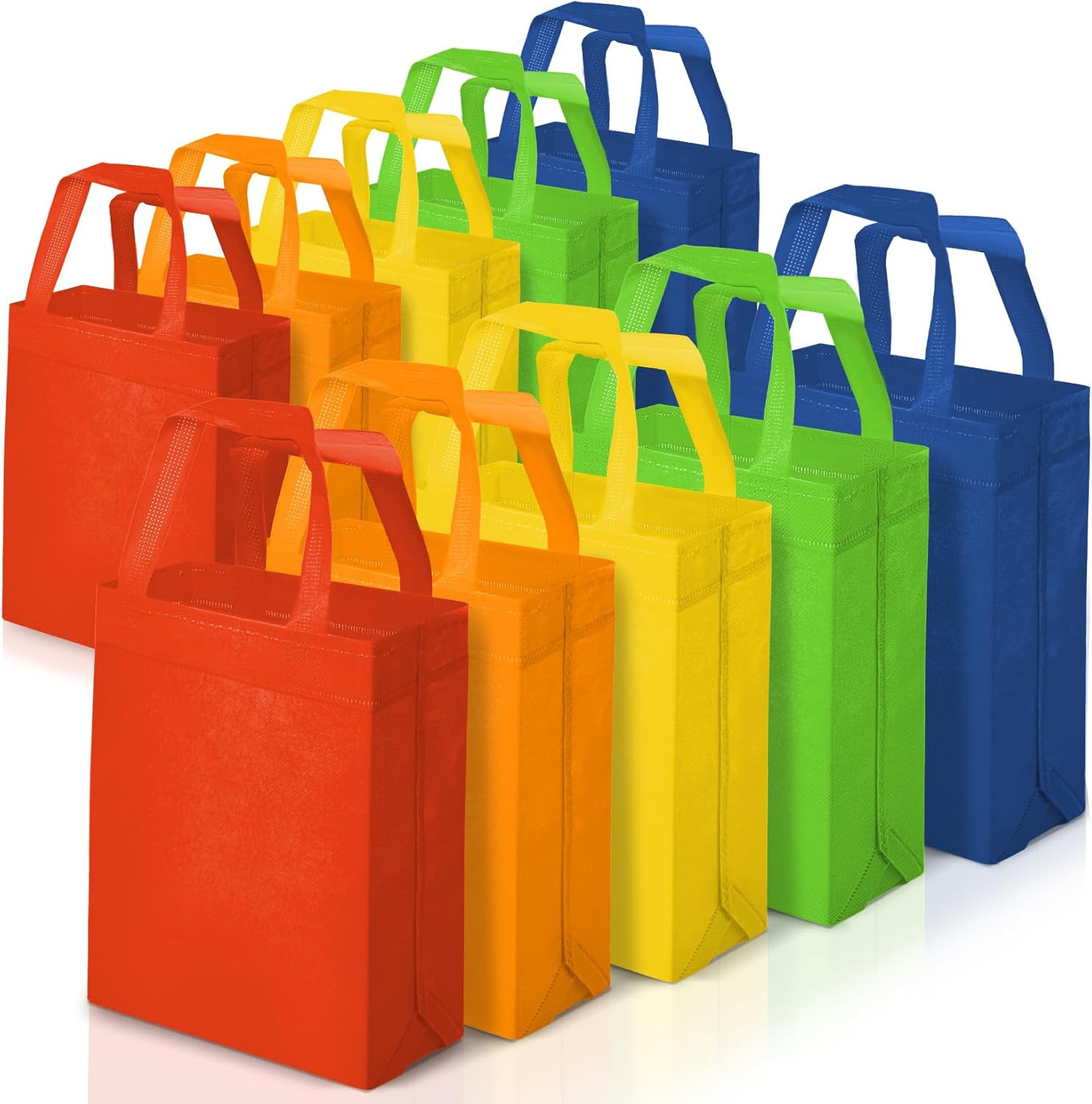10 Pack Non Woven Party Favors Bags Reusable Tote Bags with Handles for Grocery