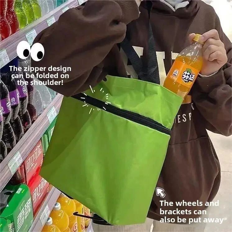 Foldable Shopping Trolley Bag – Wheeled, Reusable, Large, Eco-Friendly, Grocery