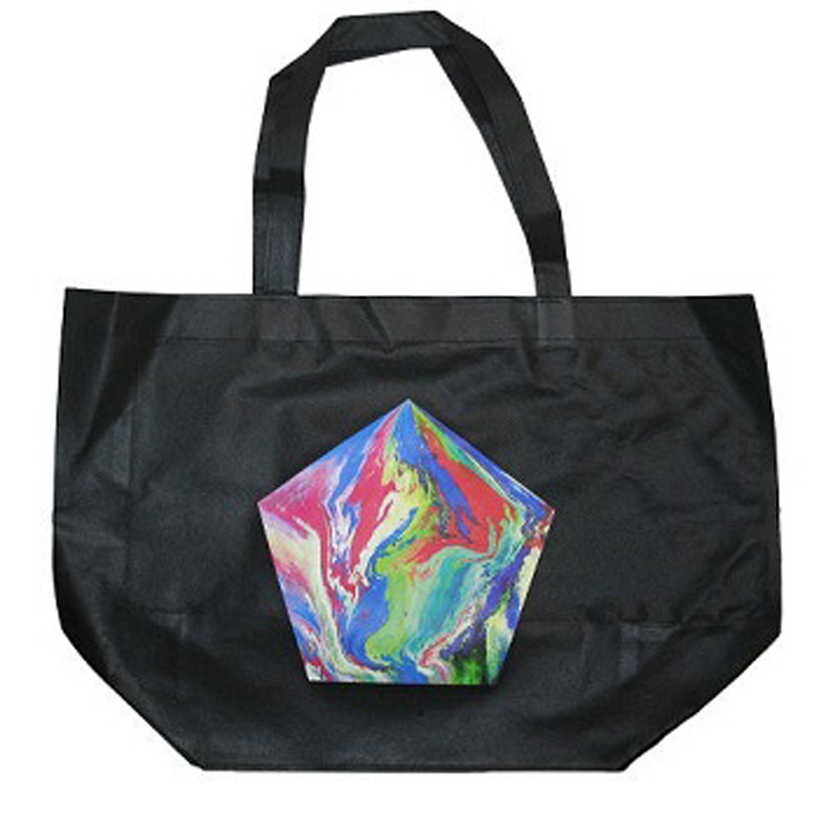 Reusable Shopping, Grocery Bag – Gift Bag 20″W x 13″H x 8″D (Black) NEW