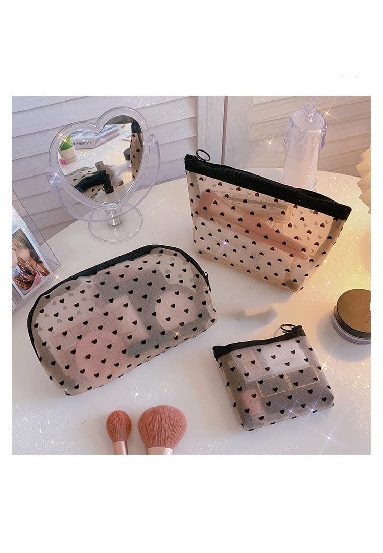 VEDO SHIPIN Zipper Mesh Makeup Bags, Mini Bag, Portable one size, D