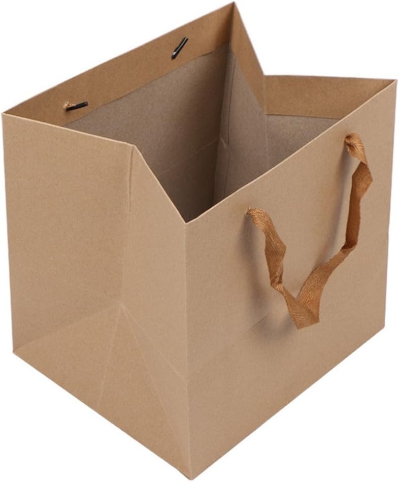 Brown Kraft Paper Shopping Handle Bags for Package 13x13x13inch