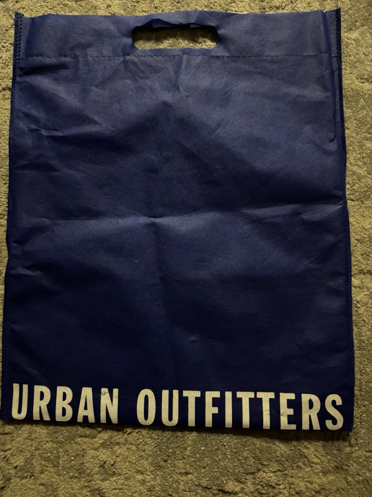NEW URBAN OUTFITTERS Blue & White Logo Reusable Cloth Shopping Bag 15 x 18