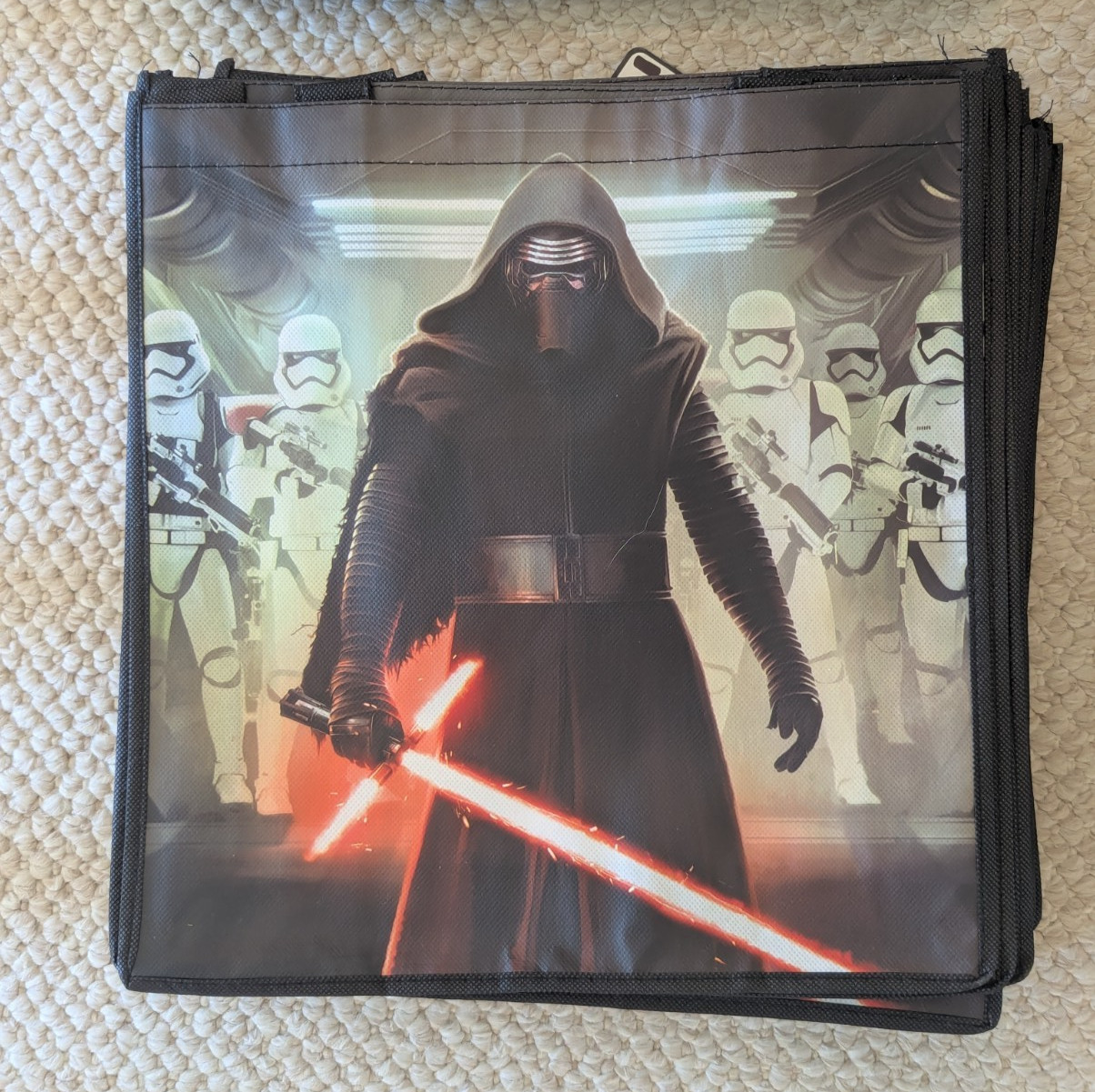 Bulk Lot of 90+ Disney Star Wars Licensed Shopping Tote Reuseable Bags;13X13″X3″
