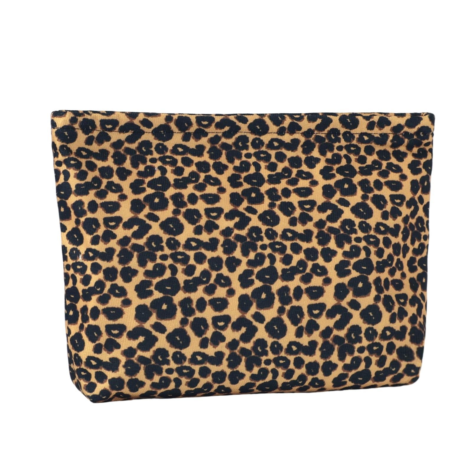 Ksriylm Classical Leopard Print Makeup Pouch for 10.5×7.87in, Brown