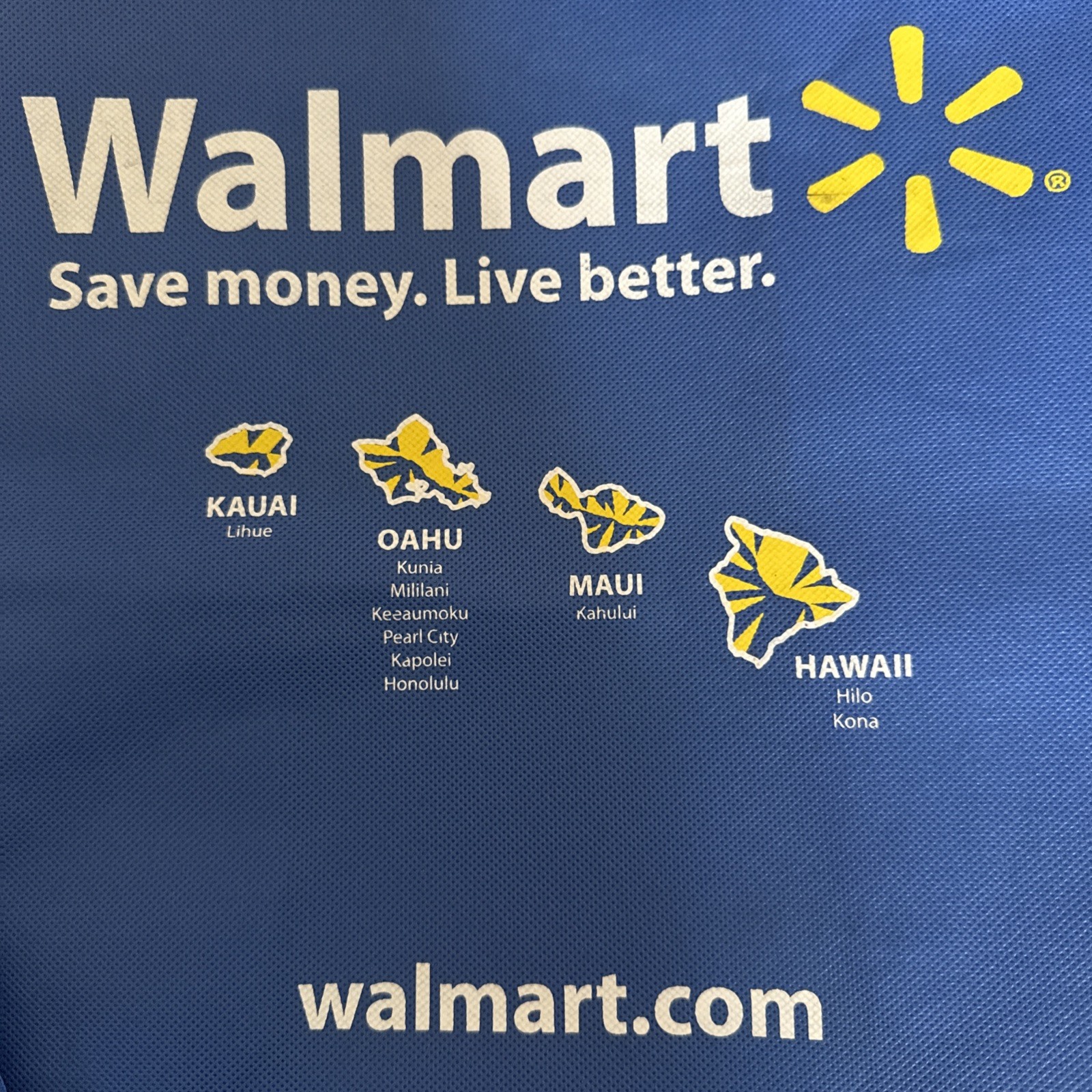Walmart Aloha From Hawaii Shopping Reusable Tote Bag Grocery Groceries 2pc Set