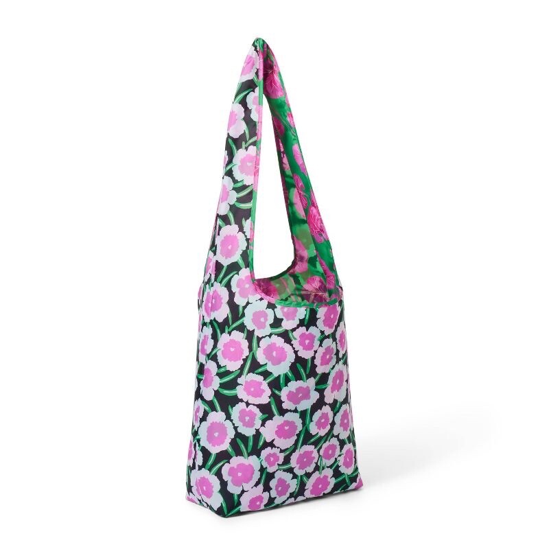 DVF Diane Von Furstenberg Target Poopy/Geranium Leaf Pink/Green Reusable Bag