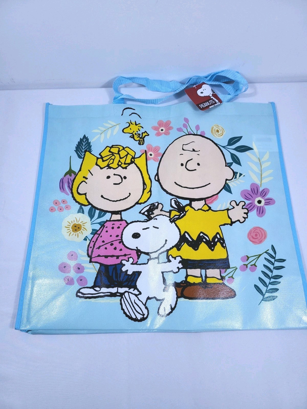 Peanuts Gang New Snoopy & Woodstock Reusable Shopping Bag Grocery Travel Bag