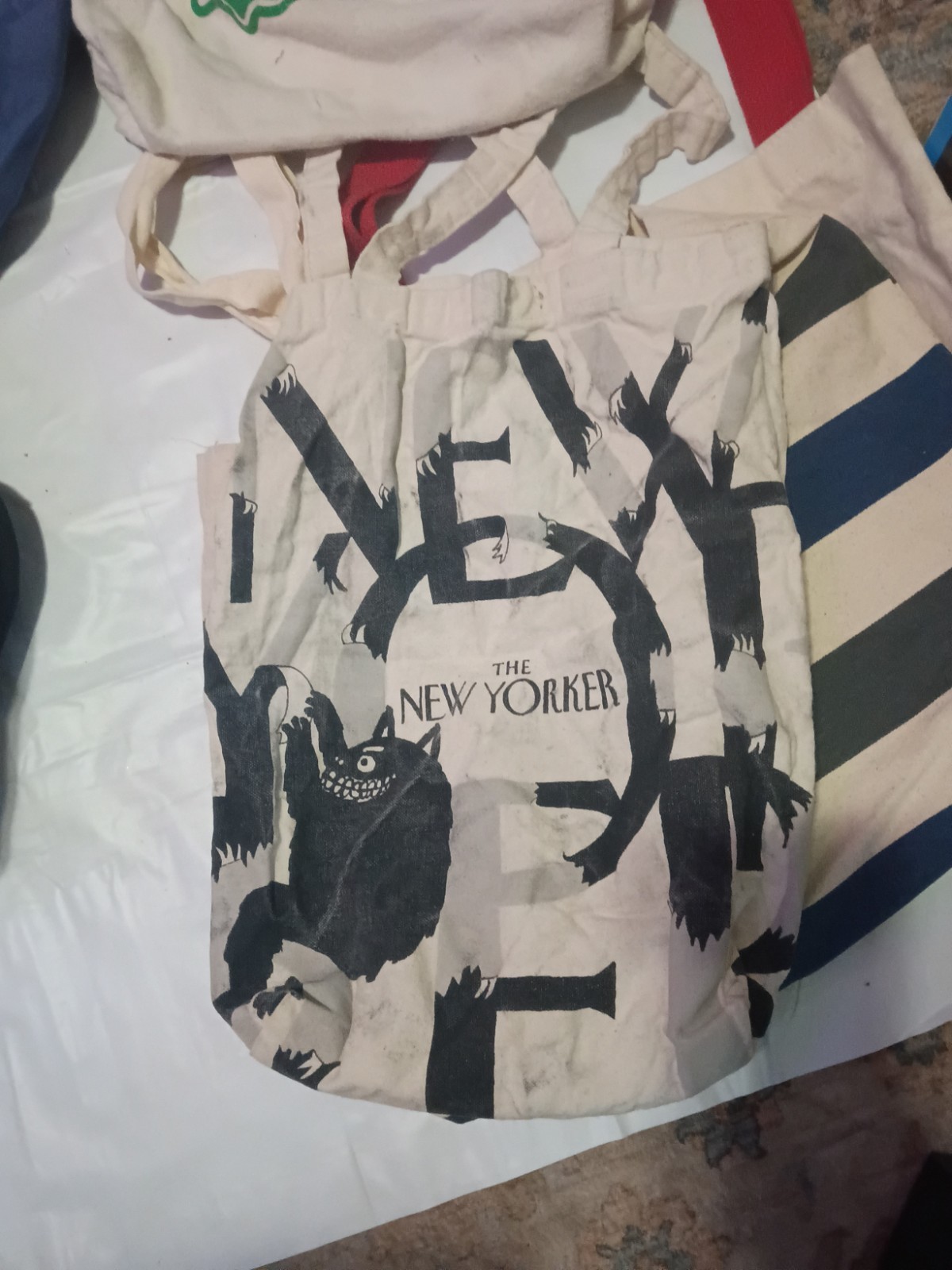 Huge Canvas Bag Tote Bag Shopping Bag Lot Nike Barnes & Noble Trader Joe’s