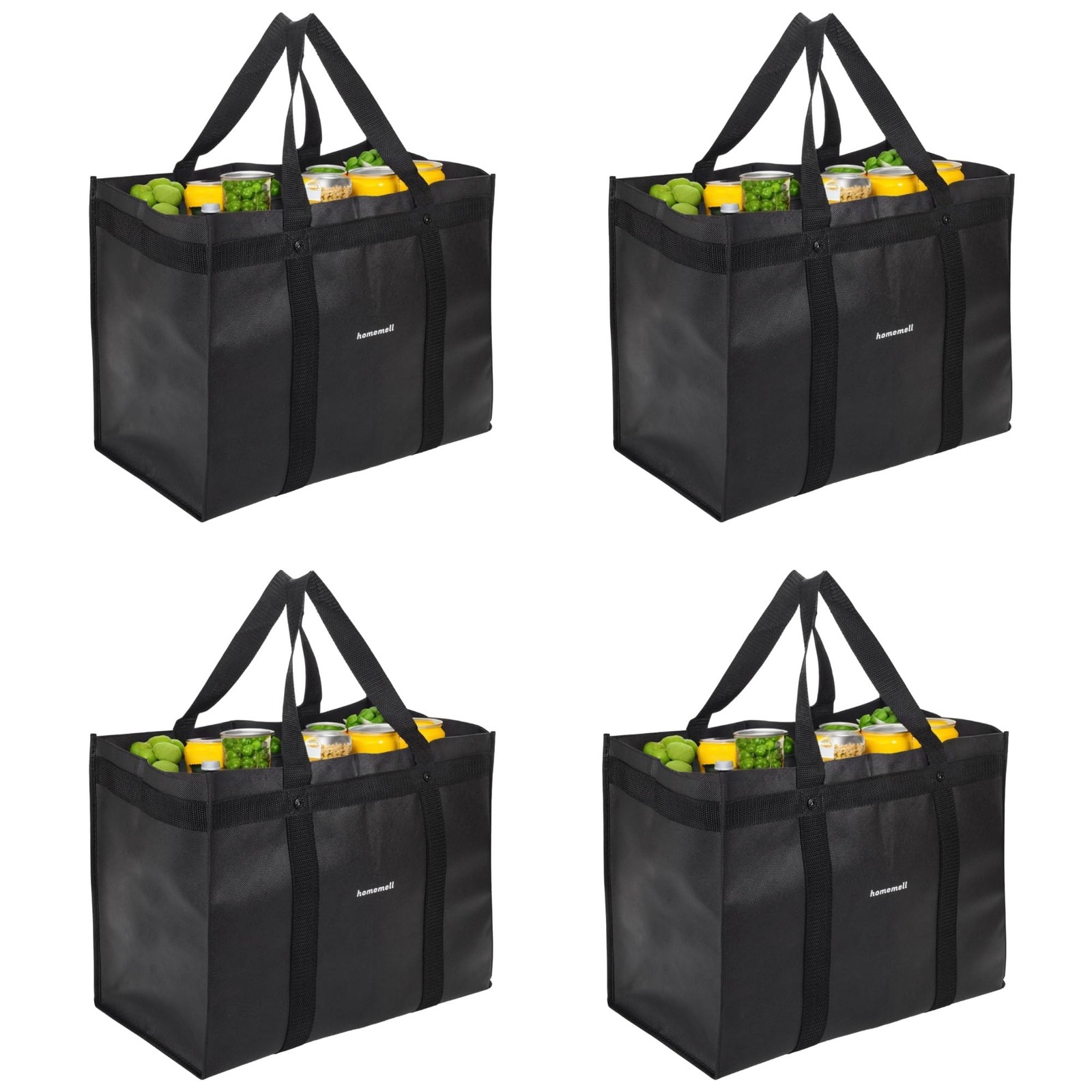 Heavy Duty Reusable Grocery Bags, Large Collapsible Tote Bag Holds 100 LBS, E…