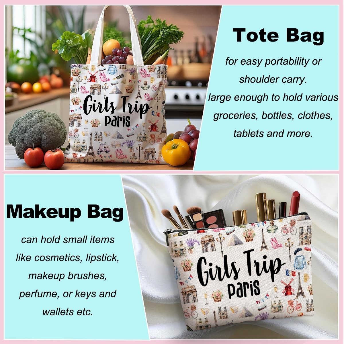 Paris Souvenirs France Paris Lover Gifts Girls Trip Gifts Favors Canvas Tote …