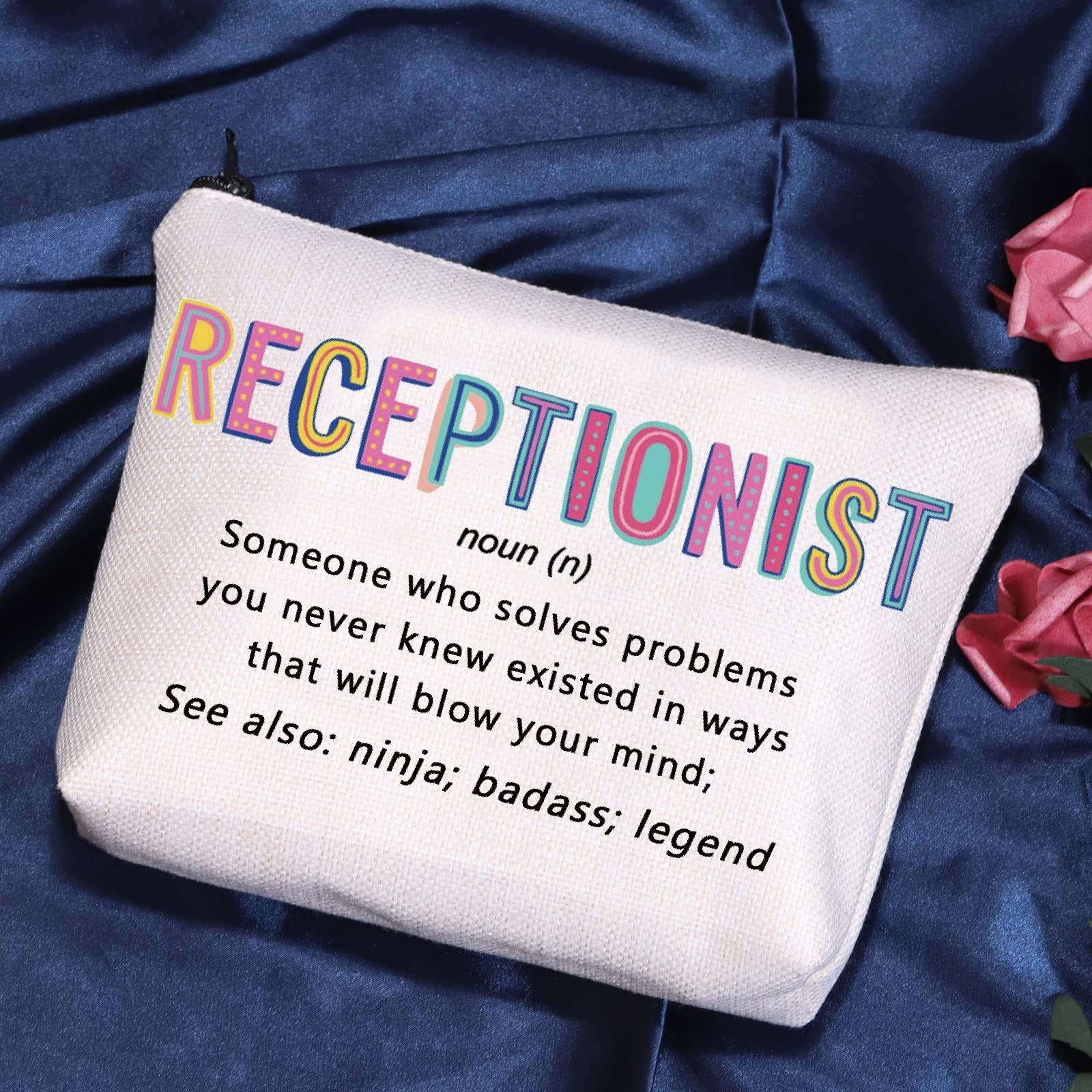 POFULL Receptionist Gift Definition Cosmetic Bag