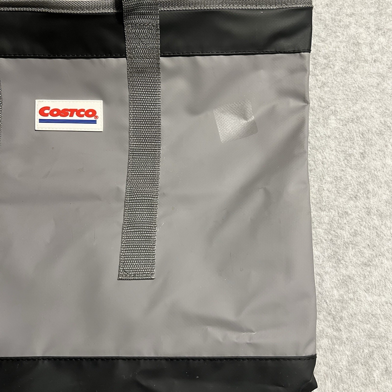Gray Vintage Costco Wholesale Reusable Tote Bag 19 X 17 Water Resistant ￼
