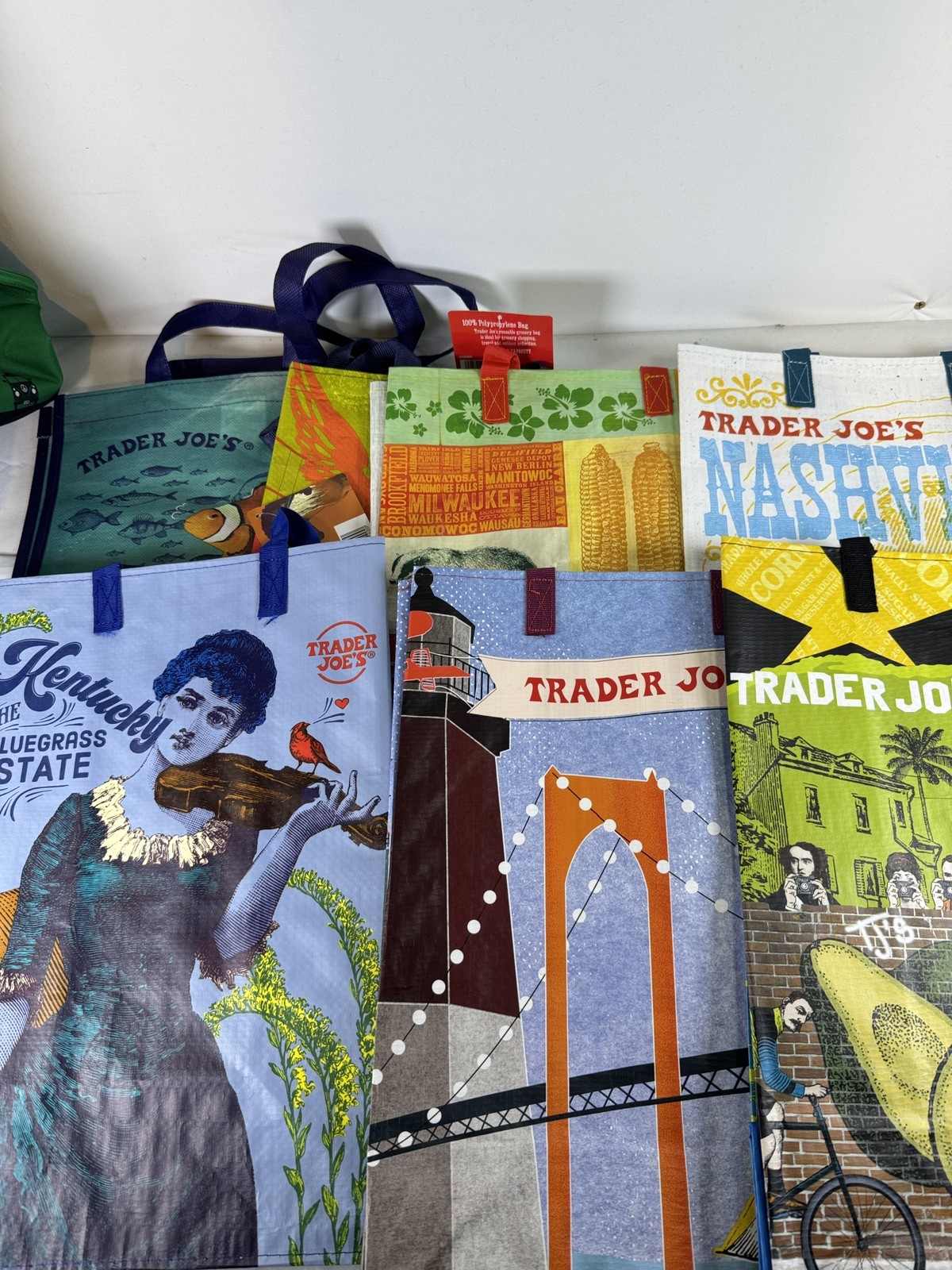 Trader Joe’s Reusable Regional Bags Lot (6) regions New