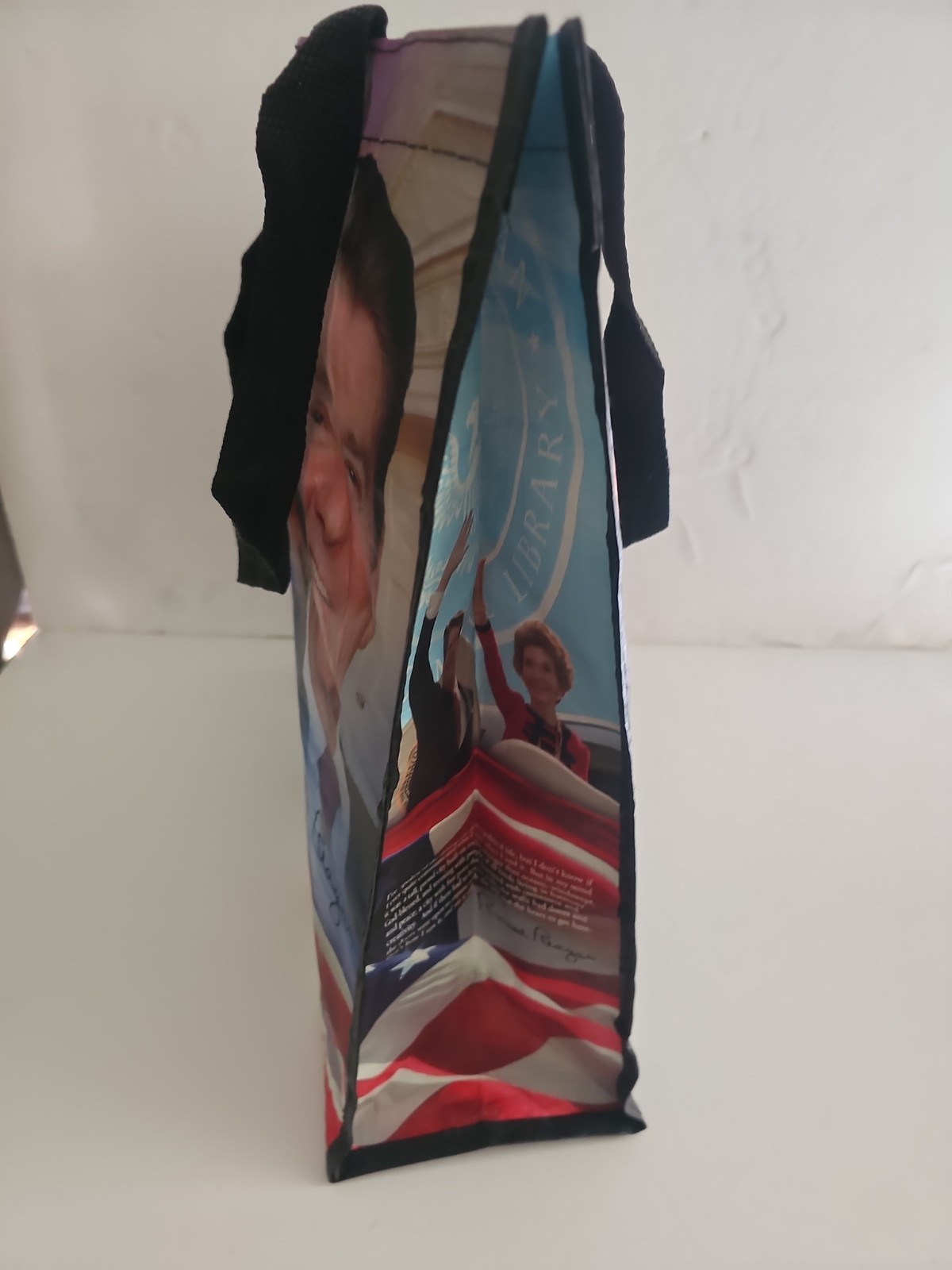 Ronald Reagan Reusable Shopping Tote Bag Size 5x15x15″ Presidential Library