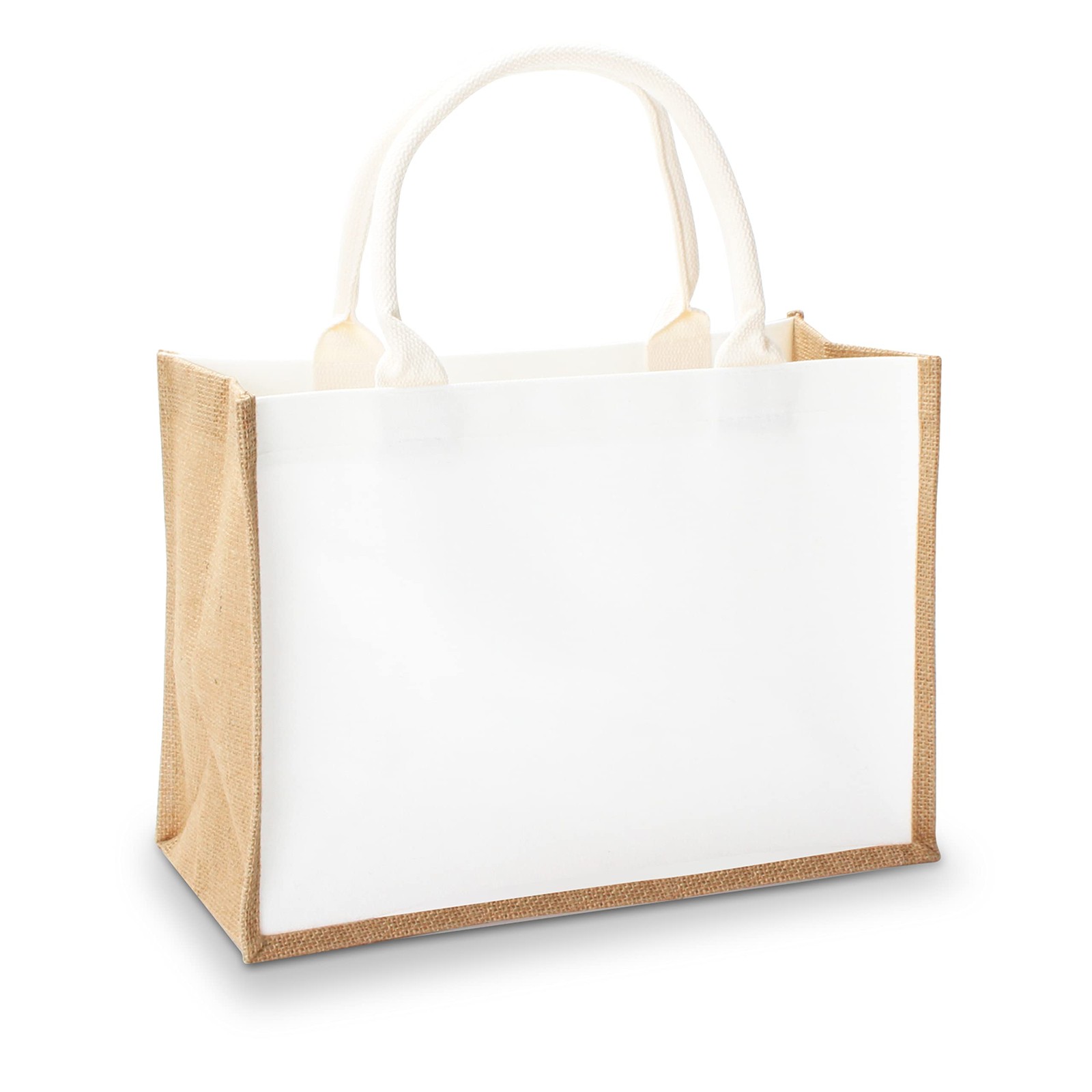 Jute Tote Bag, 14.5″ x 6.7″ x 10.2″ 1Pcs Burlap Totes Bag, Jute Travel Bags w…