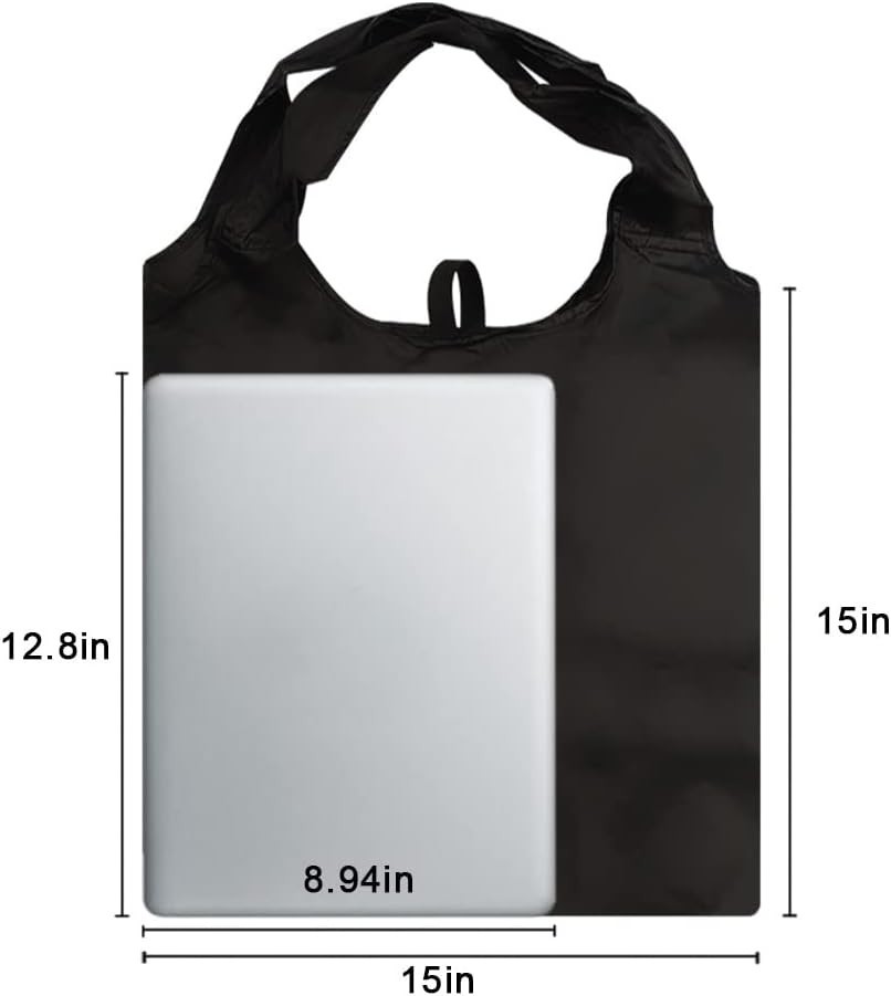10 Pack Large Foldable Reusable Shopping Bags with Handles Assorted Colors