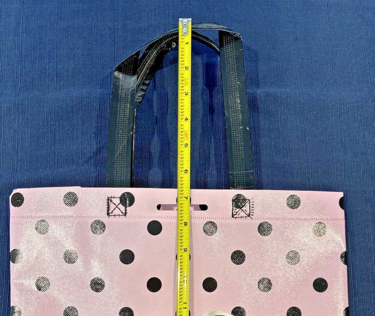 New Patty Reed Insta Totes Happy Sack Reusable Large Shopping Bag Black Tie Pink