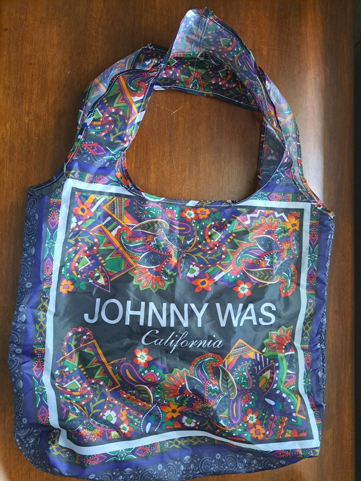 Johnny Was Colorful Reusable Lightweight Grocery Shopping Travel Tote Bag