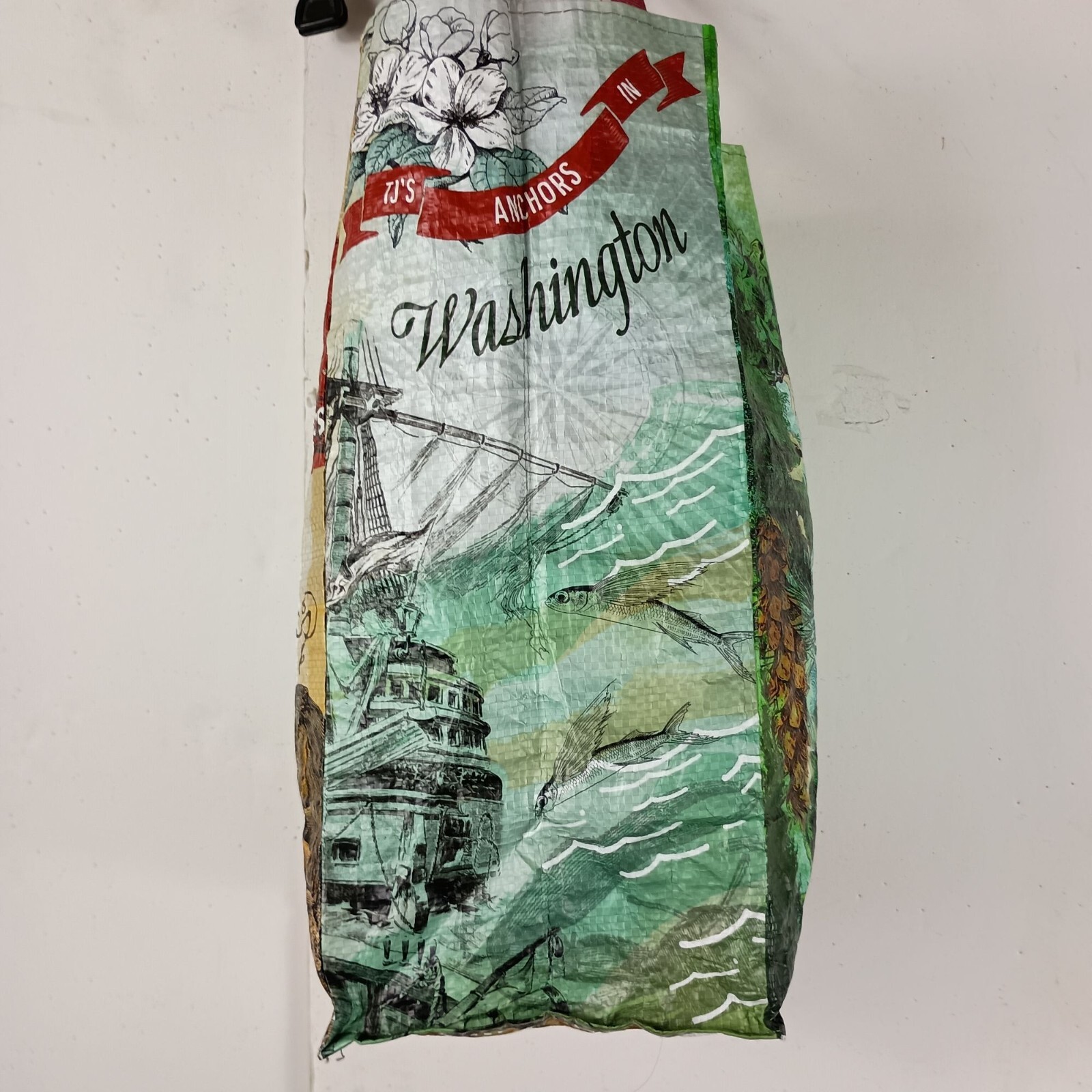 Trader Joes Washington State Reusable Grocery Tote Bag Evergreen State Northwest