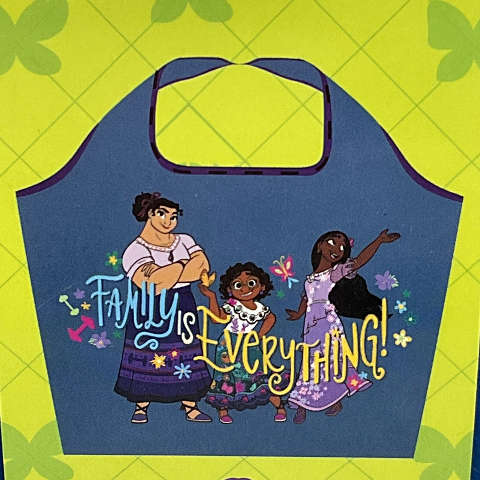 Disney Encanto Large Reusable Bag Blue Shopping 23 x 16.5 holds 4 grocery bags
